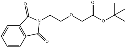 Acetic acid, 2-[2-(1,3-dihydro-1,3-dioxo-2H-isoindol-2-yl)ethoxy]-, 1,1-dimethylethyl ester 结构式