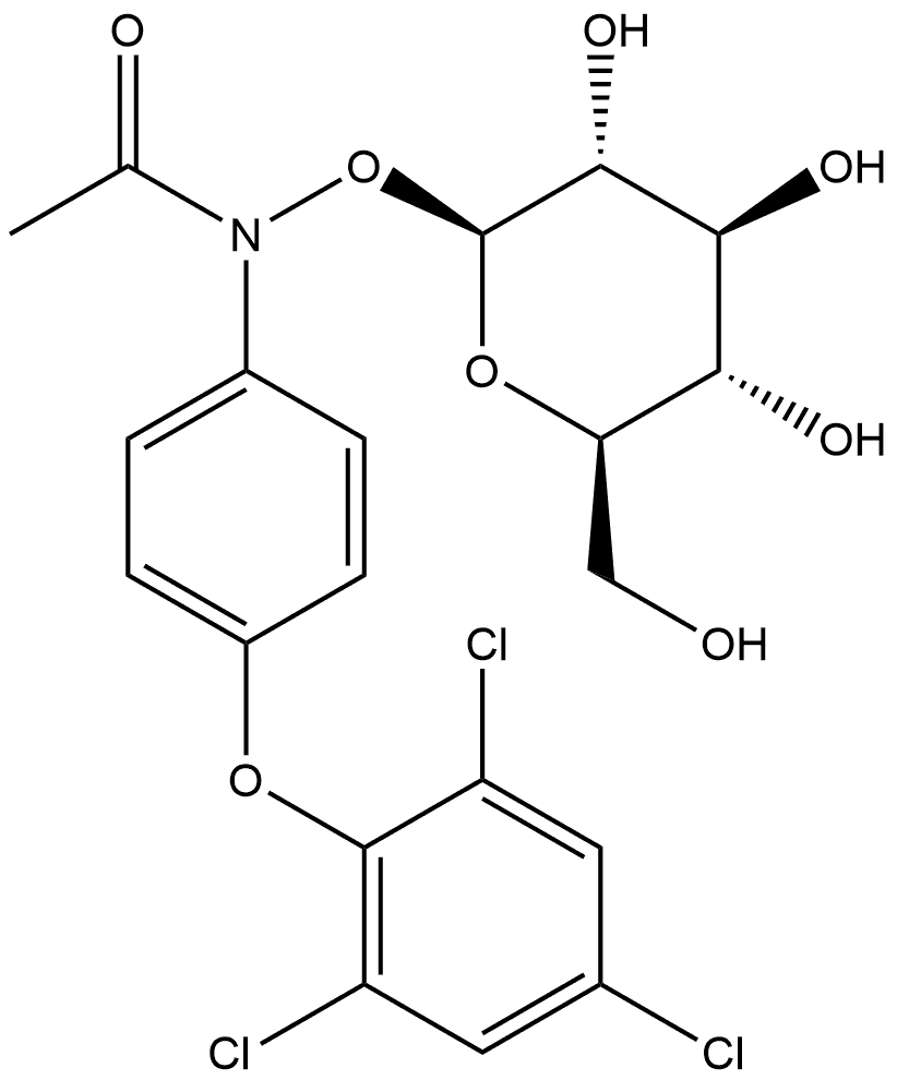 β-D-Glucopyranose, 1-O-[acetyl[4-(2,4,6-trichlorophenoxy)phenyl]amino]- (9CI) 结构式