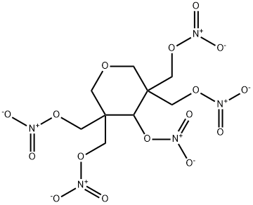 3,3,5,5(4H,6H)-Tetramethanol-4-hydroxy-2H-pyran pentanitrate 结构式