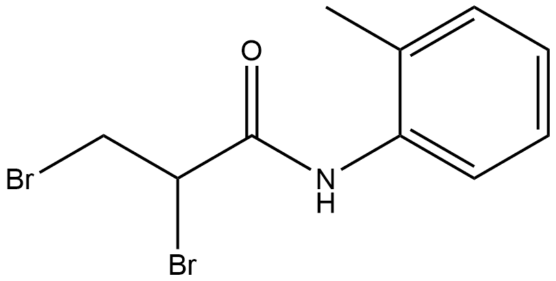 2,3-Dibromo-N-(2-methylphenyl)propanamide 结构式