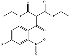 Propanedioic acid, 2-(4-bromo-2-nitrobenzoyl)-, 1,3-diethyl ester 结构式