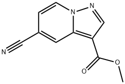 5-氰基吡唑并[1,5-A]吡啶-3-羧酸甲酯 结构式