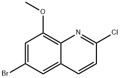 6-溴-2-氯-8-甲氧基喹啉 结构式