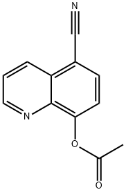 5-Quinolinecarbonitrile, 8-(acetyloxy)- 结构式