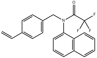 N-[(4-乙烯基苯基)甲基]-2,2,2-三氟-N-1-萘基乙酰胺 结构式