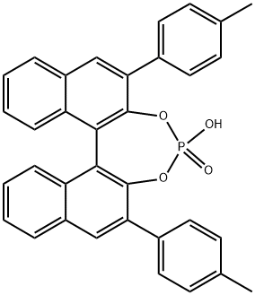 (S)-3,3-双(4-甲基苯基)-1,1'-联萘酚磷酸酯 结构式