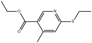 Ethyl 6-(ethylthio)-4-methyl-3-pyridinecarboxylate 结构式