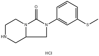 Imidazo[1,5-a]pyrazin-3(2H)-one, hexahydro-2-[3-(methylthio)phenyl]-, hydrochloride (1:1) 结构式