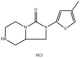 Imidazo[1,5-a]pyrazin-3(2H)-one, hexahydro-2-(4-methyl-2-thienyl)-, hydrochloride (1:1) 结构式