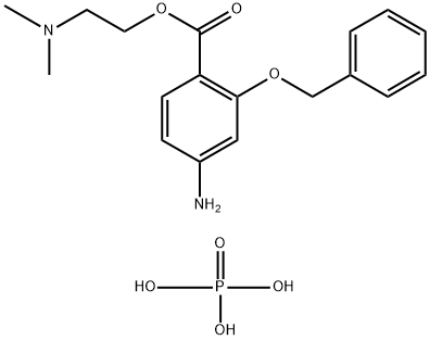 Benzoic acid, 4-amino-2-(phenylmethoxy)-, 2-(dimethylamino)ethyl ester, phosphate (1:1) 结构式