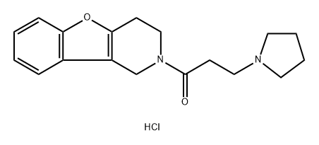 BENZOFURO(3,2-c)PYRIDINE, 1,2,3,4-TETRAHYDRO-2-((3-(1-PYRROLIDINYL)PRO PIONYL)-, 结构式