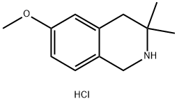 6-methoxy-3,3-dimethyl-1,2,3,4-tetrahydroisoquin
oline hydrochloride 结构式