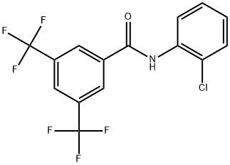 N-(2-Chlorophenyl)-3,5-bis(trifluoromethyl)benzamide 结构式