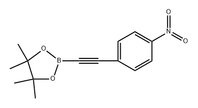 4,4,5,5-四甲基-2-((4-硝基苯基)乙炔基)-1,3,2-二氧硼烷 结构式