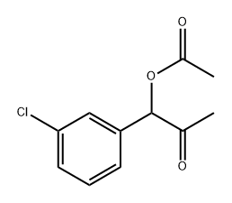 1-(3-Chlorophenyl)-2-oxopropyl acetate 结构式