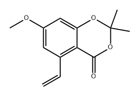 7-甲氧基-2,2-二甲基-5-乙烯基-4H-苯并[D][1,3]二噁英-4-酮 结构式