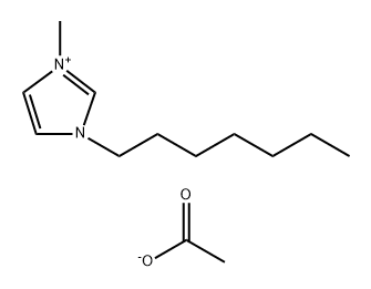 1-庚基-3-甲基咪唑醋酸盐 结构式