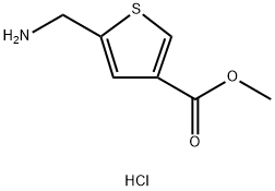 5-(氨基甲基)噻吩-3-羧酸甲酯盐酸盐 结构式