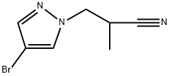 3-(4-bromopyrazol-1-yl)-2-methylpropanenitrile 结构式