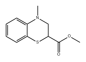 4-甲基-3,4-二氢-2H-苯并[B][1,4]噻嗪-2-甲酸甲酯 结构式