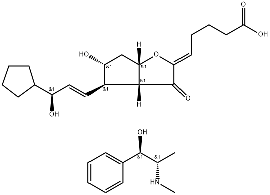 15-cyclopentyl-7-oxo-prostaglandin I2-ephedrine 结构式