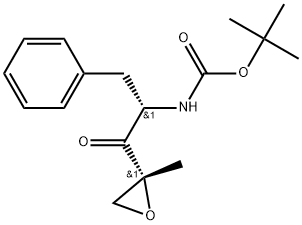 (S)-2-(BOC-氨基)-1-[(R)-2-甲基环氧乙烷-2-基]-3-苯基-1-丙酮 结构式