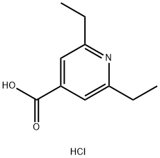 4-Pyridinecarboxylic acid,2,6-diethyl-,hydrochloride(1:1) 结构式