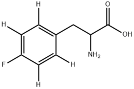 p-fluoro-D,L-<2,3,5,6-(2)H4>phenylalanine (p-Fluoro-DL-(phenyl-d4)alanine) 结构式