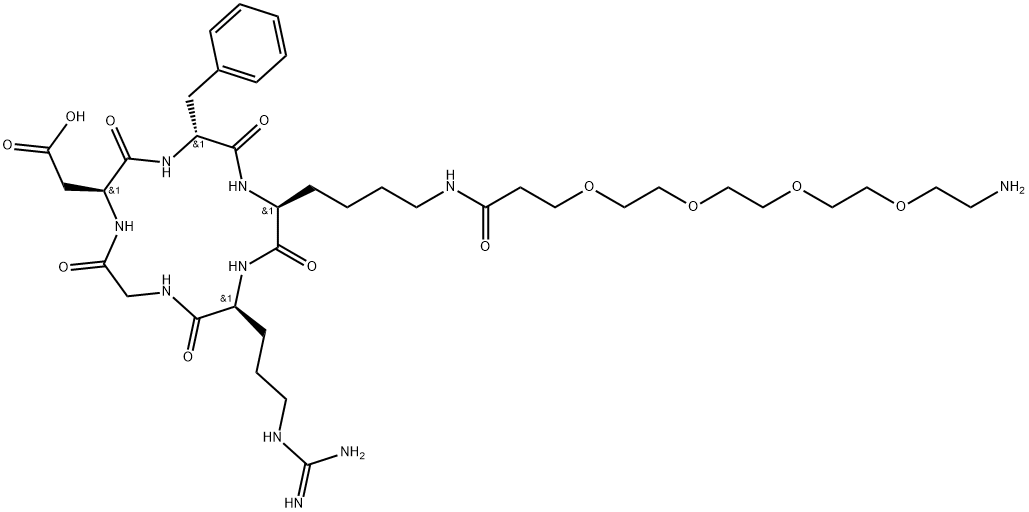 C(RGDFK(PEG4丙酸)) 结构式