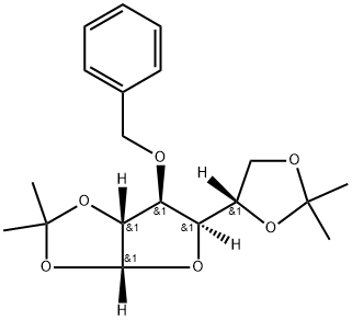 β-L-Idofuranose, 1,2:5,6-bis-O-(1-methylethylidene)-3-O-(phenylmethyl)- 结构式