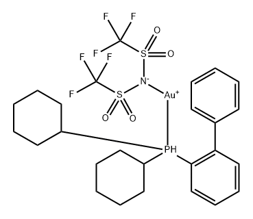 (1,1·-联苯-2-基)二环己基膦金双(三氟甲磺酰基)亚胺酸盐 结构式