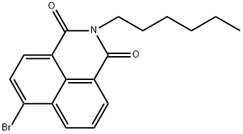6-BROMO-2-HEXYL-1H-BENZO[DE]ISOQUINOLINE-1,3(2H)-DIONE 结构式