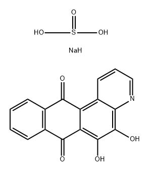钠亚硫酸酯5,6-二羟基萘并[2,3-F]喹啉-7,12-二酮(4:2:1) 结构式