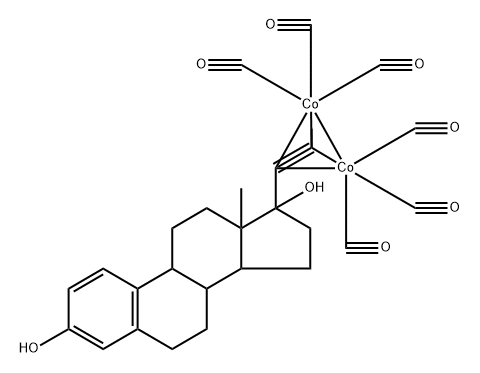 17-propynylestra-1,3,4(10)-triene-3,17-diol dicobalt hexacarbonyl 结构式