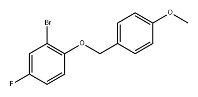 2-Bromo-4-fluoro-1-((4-methoxybenzyl)oxy)benzene 结构式