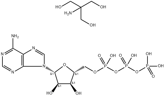 腺苷5`-三磷酸酯二(三羟甲基胺)盐二水合物 结构式