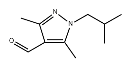 3,5-二甲基-1-(2-甲基丙基)-1H-吡唑-4-甲醛 结构式