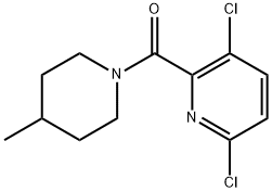 (3,6-dichloropyridin-2-yl)(4-methylpiperidin-1-yl)methanone 结构式