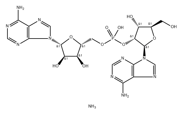 adenylyl[2'->5']adenosine, ammonium salt 结构式