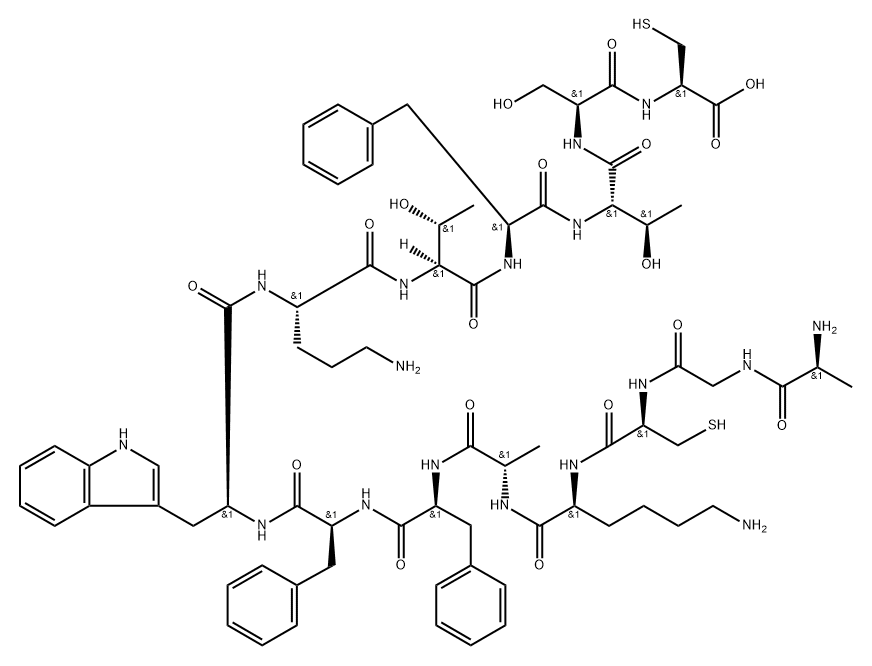 somatostatin, Ala(5)-Orn(9)- 结构式