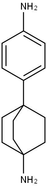 4-(4-aminophenyl)bicyclo[2.2.2]octan-1-amine 结构式