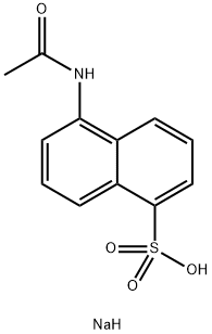 1-Naphthalenesulfonic acid, 5-(acetylamino)-, sodium salt (1:1) 结构式