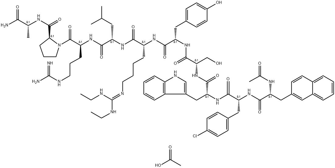 化合物 DETIRELIX ACETATE 结构式