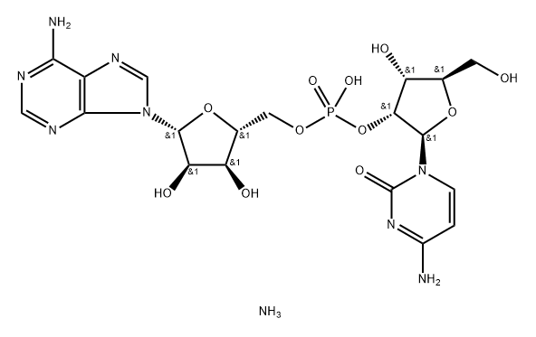 CYTIDYLYL-(2'-5')ADENOSINE AMMONIUM 结构式