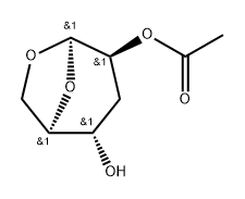 .beta.-D-arabino-Hexopyranose, 1,6-anhydro-3-deoxy-, 2-acetate 结构式