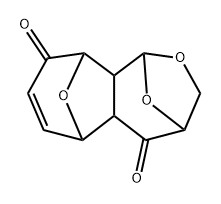 .beta.-D-ribo-Hexopyranos-4-ulose, 1,6-anhydro-2,3-dideoxy-2,3-(3,6-dihydro-3-oxo-2H-pyran-2,6-diyl)-, (2R-cis)- 结构式