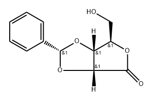 (-)-2,3-O-((R)-Benzyliden)-D-ribonsaeure-γ-lacton 结构式