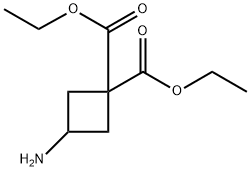 3-氨基环丁烷-1,1-二羧酸二乙酯 结构式