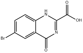 6-溴-4-氧代-1,4-二氢喹唑啉-2-羧酸 结构式