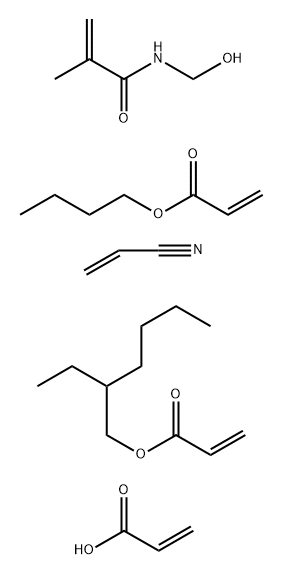 2-Propenoic acid, polymer with butyl 2-propenoate, 2-ethylhexyl 2-propenoate, N-(hydroxymethyl)-2-methyl-2-propenamide and 2-propenenitrile 结构式